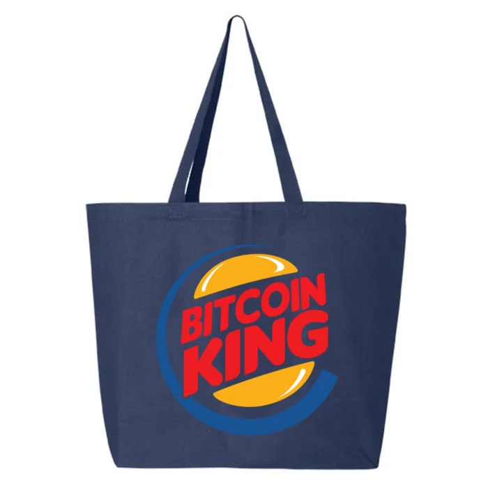 Funny Bitcoin King Logo 25L Jumbo Tote