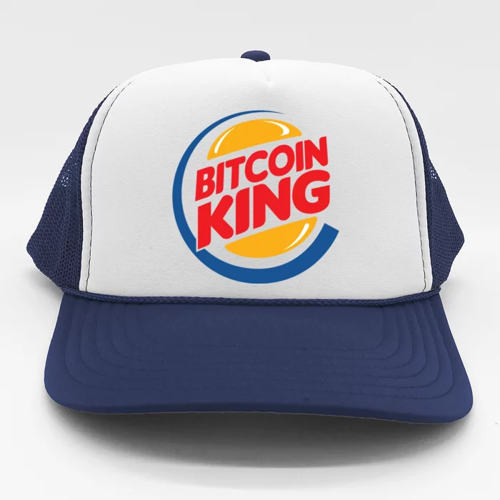 Funny Bitcoin King Logo Trucker Hat