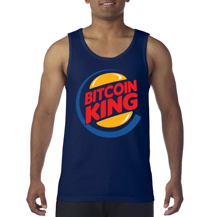 Funny Bitcoin King Logo Tank Top