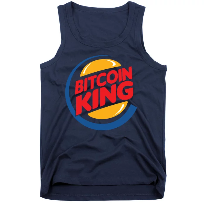 Funny Bitcoin King Logo Tank Top