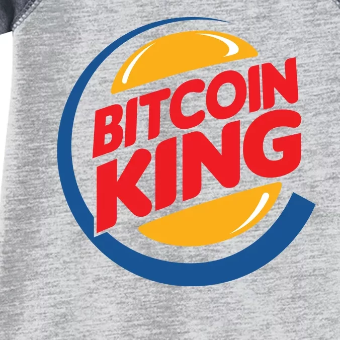 Funny Bitcoin King Logo Infant Baby Jersey Bodysuit