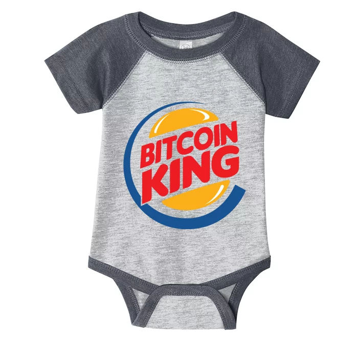 Funny Bitcoin King Logo Infant Baby Jersey Bodysuit