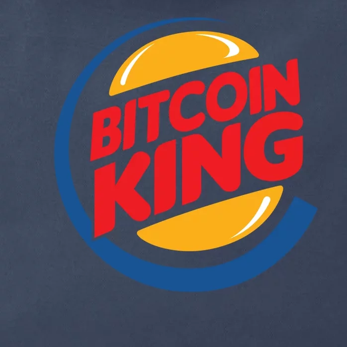 Funny Bitcoin King Logo Zip Tote Bag