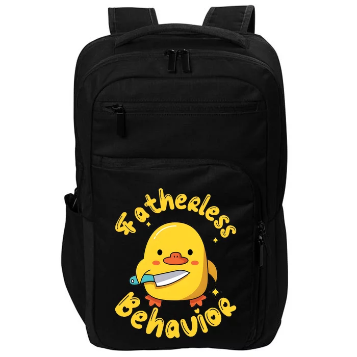 Fatherless Behavior Knife Duck Cute Design Impact Tech Backpack