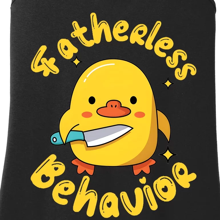 Fatherless Behavior Knife Duck Cute Design Ladies Essential Tank