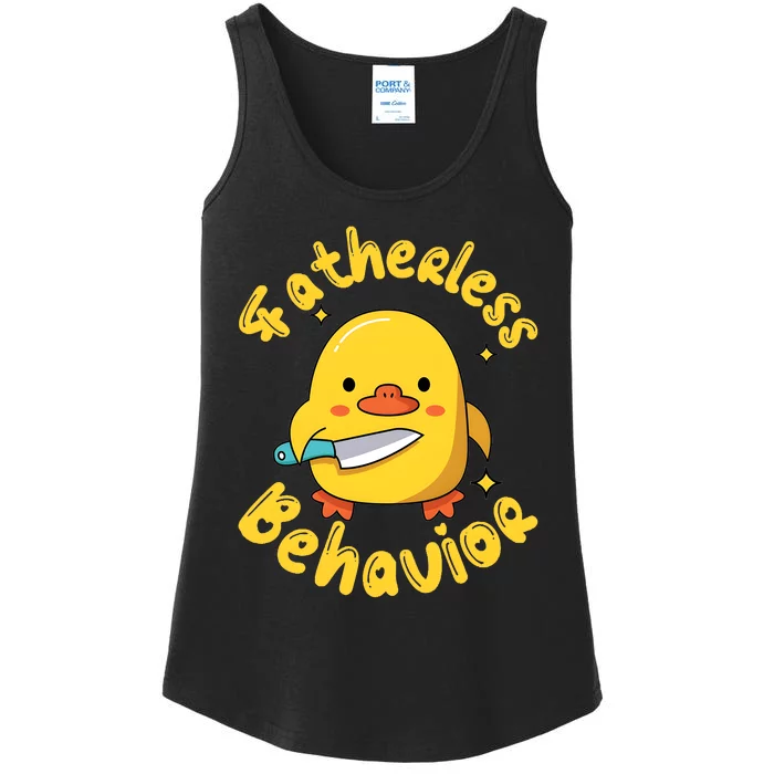 Fatherless Behavior Knife Duck Cute Design Ladies Essential Tank