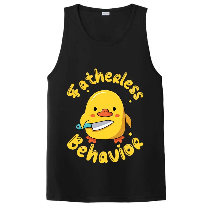 Fatherless Behavior Knife Duck Cute Design Performance Tank