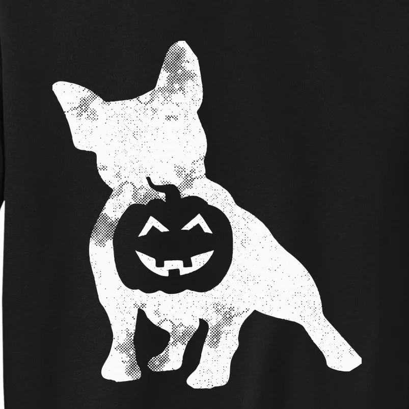 French Bulldog Lazy Halloween Costume Cute Frenchie Pumpkin Tall Sweatshirt