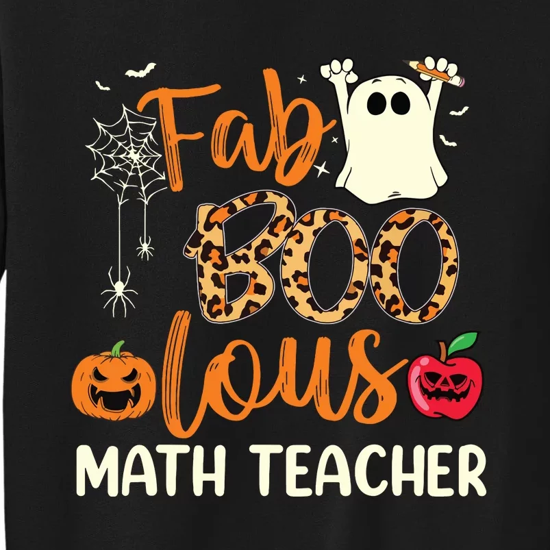 Fab Boo Lous Math Teacher Leopard Spooky Halloween Costume Sweatshirt