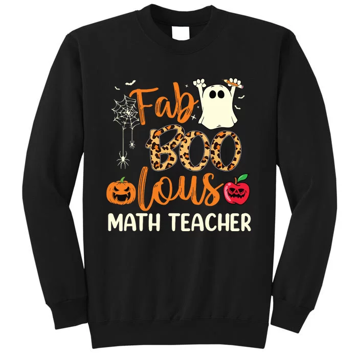 Fab Boo Lous Math Teacher Leopard Spooky Halloween Costume Sweatshirt