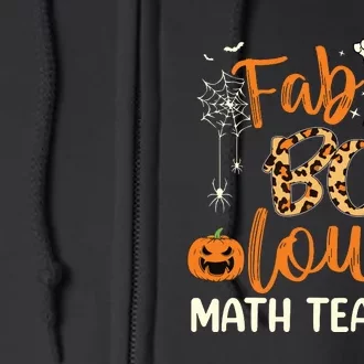 Fab Boo Lous Math Teacher Leopard Spooky Halloween Costume Full Zip Hoodie