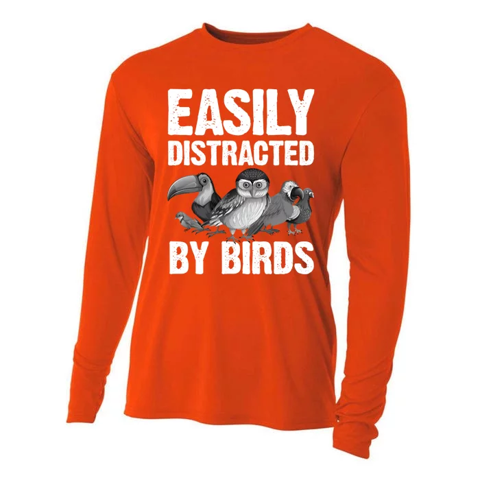 Funny Bird Lover Art Ornithology Bird Watcher Gift Cooling Performance Long Sleeve Crew