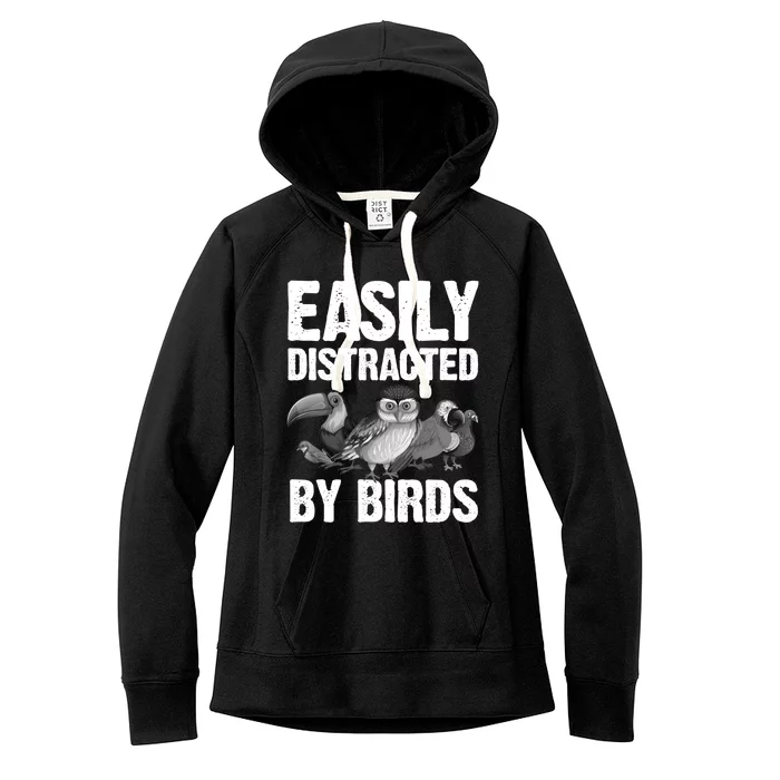 Funny Bird Lover Art Ornithology Bird Watcher Gift Women's Fleece Hoodie