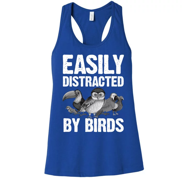 Funny Bird Lover Art Ornithology Bird Watcher Gift Women's Racerback Tank