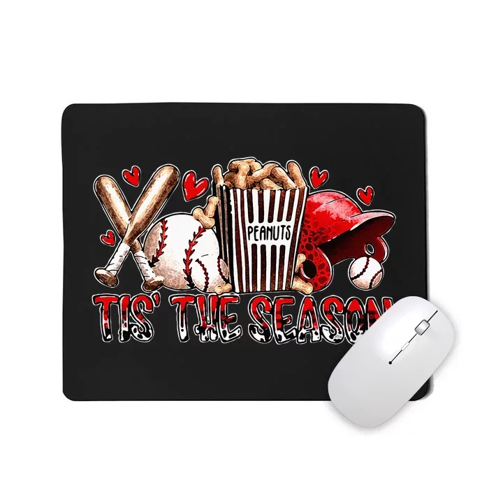 Funny Baseball Lover Tis The Season Baseball Mom Game Day Mousepad