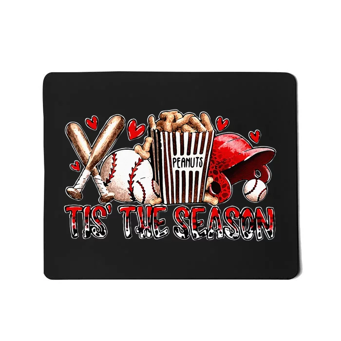 Funny Baseball Lover Tis The Season Baseball Mom Game Day Mousepad