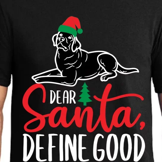 Funny Black Lab Christmas Dear Santa Labrador Retriever Gift Pajama Set