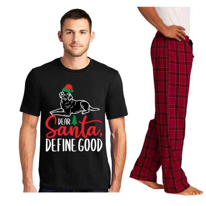 Funny Black Lab Christmas Dear Santa Labrador Retriever Gift Pajama Set