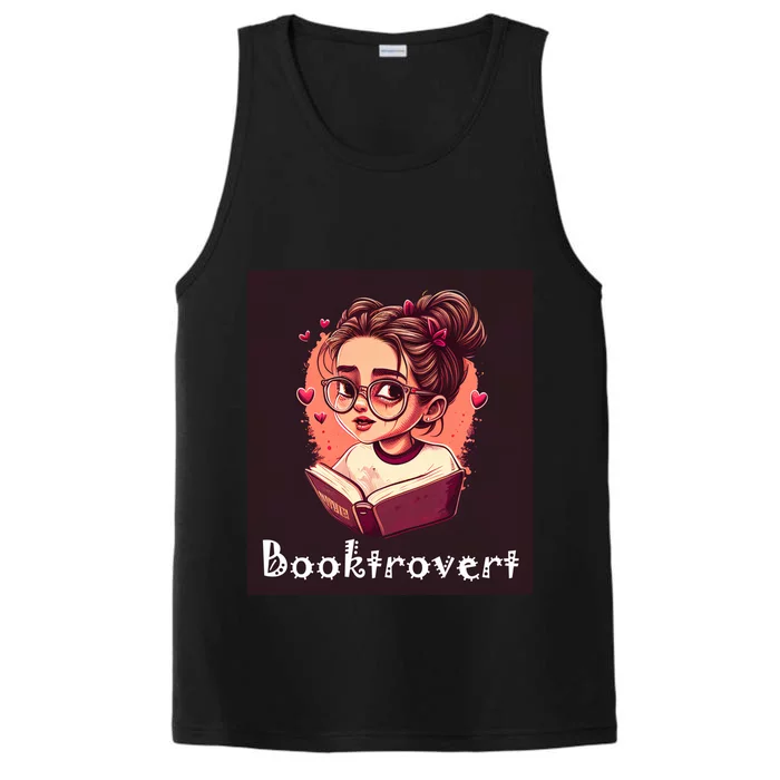 Funny Book Loving Introvert Gift Booktrovert Gift Performance Tank