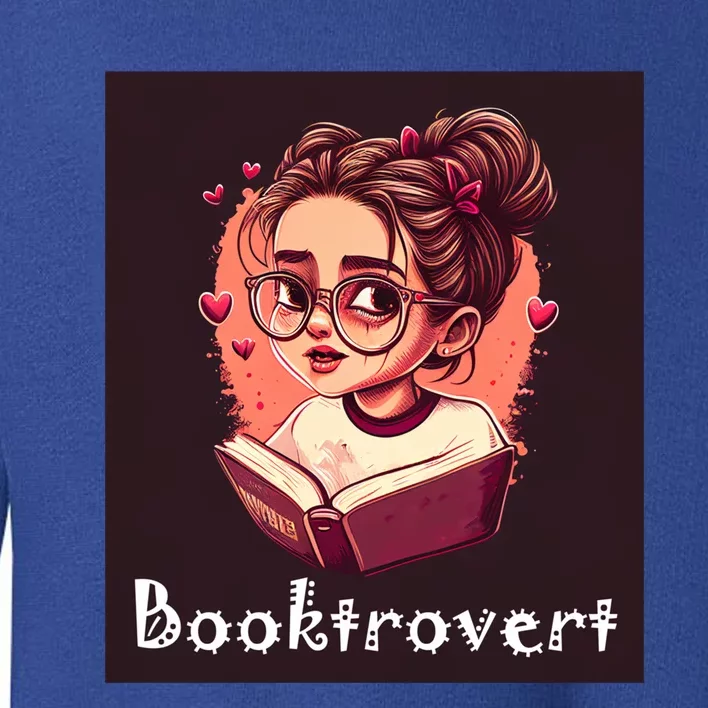 Funny Book Loving Introvert Gift Booktrovert Gift Toddler Sweatshirt