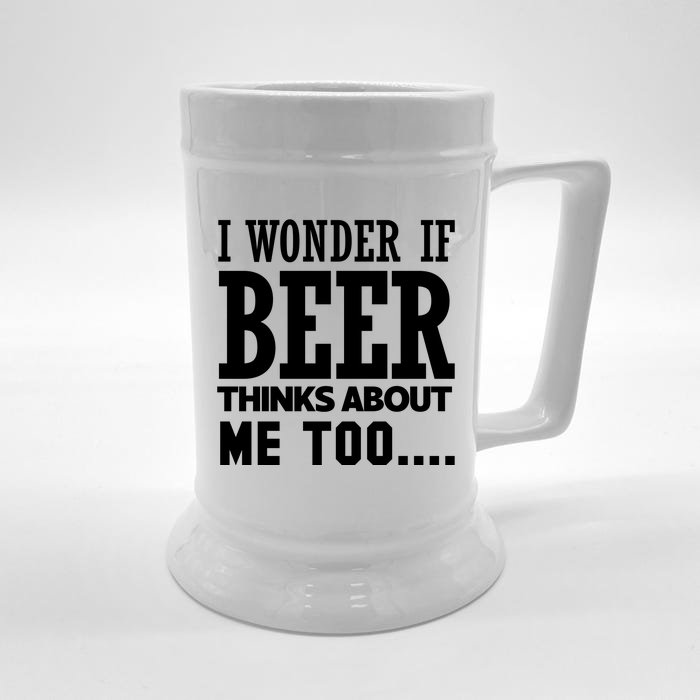 Funny Beer Lover Phrase Front & Back Beer Stein