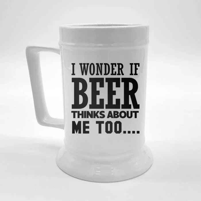 Funny Beer Lover Phrase Front & Back Beer Stein