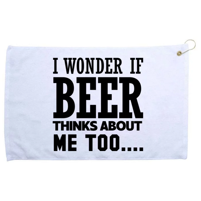 Funny Beer Lover Phrase Grommeted Golf Towel