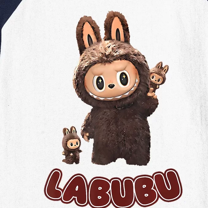 Funny Brown Labubu Cute Labubu The Monsters Baseball Sleeve Shirt