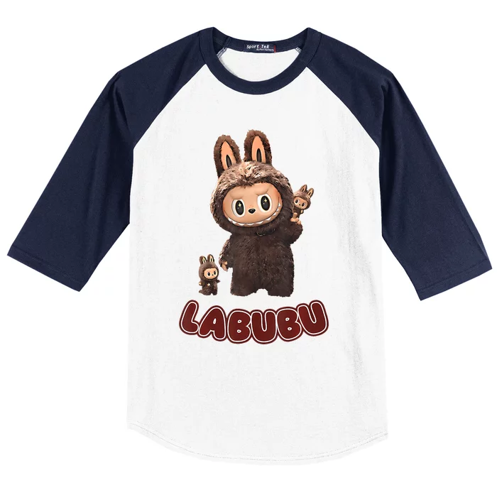 Funny Brown Labubu Cute Labubu The Monsters Baseball Sleeve Shirt