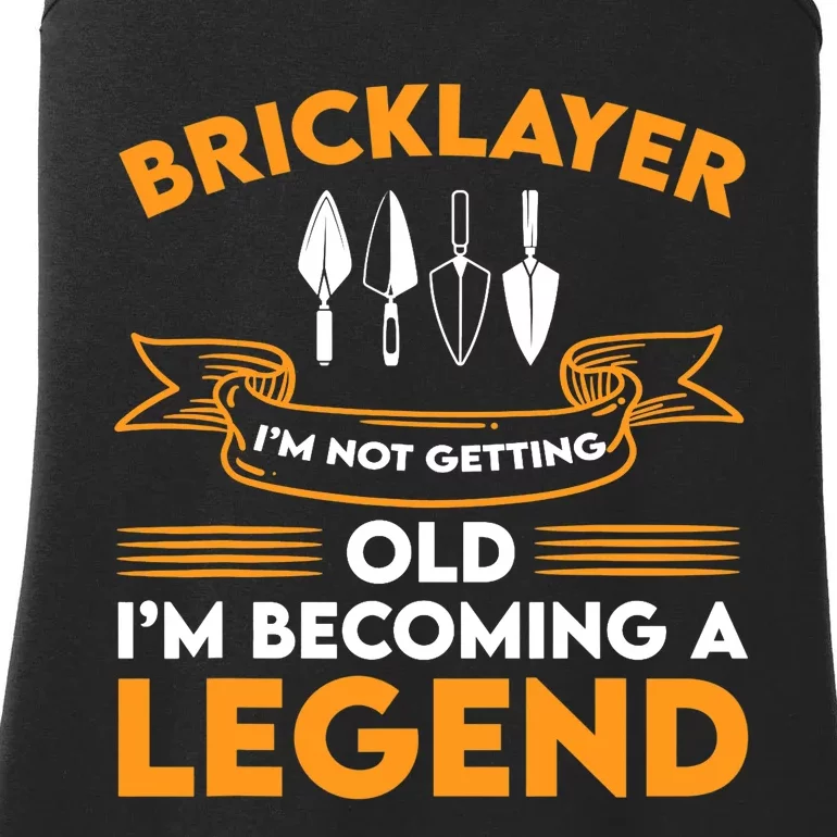 Funny Bricklayer Legend Brickmason Saying Brick Masonry Ladies Essential Tank