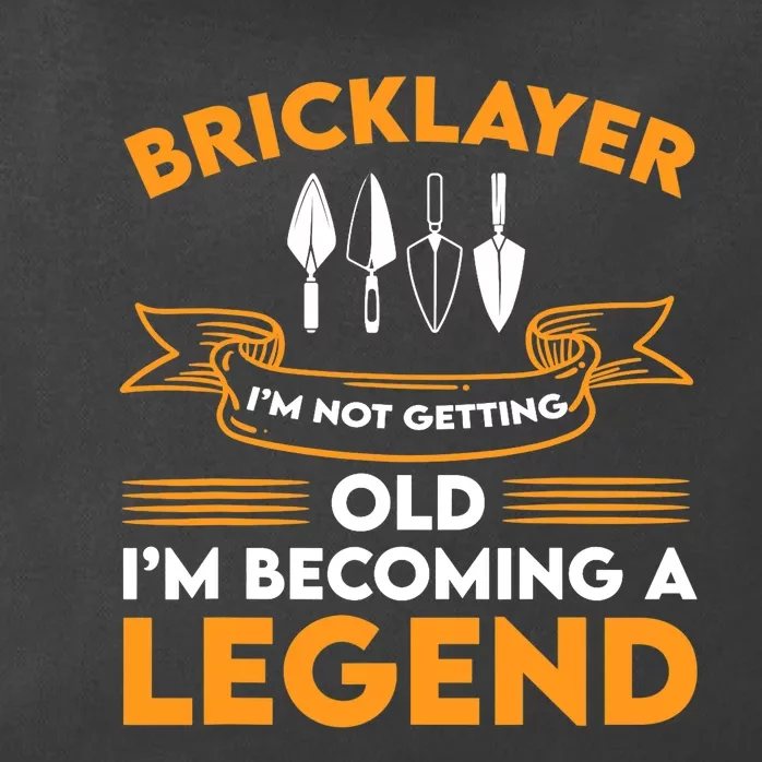 Funny Bricklayer Legend Brickmason Saying Brick Masonry Zip Tote Bag