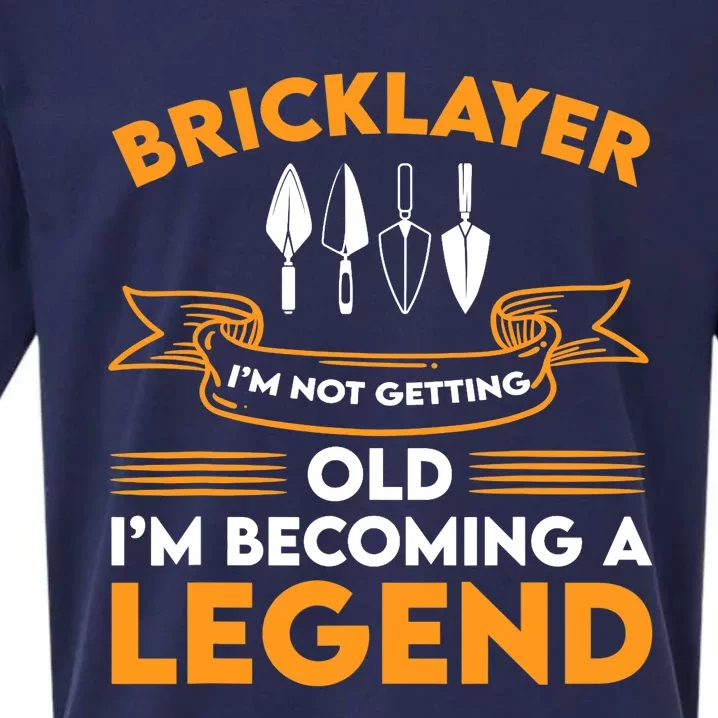 Funny Bricklayer Legend Brickmason Saying Brick Masonry Sueded Cloud Jersey T-Shirt