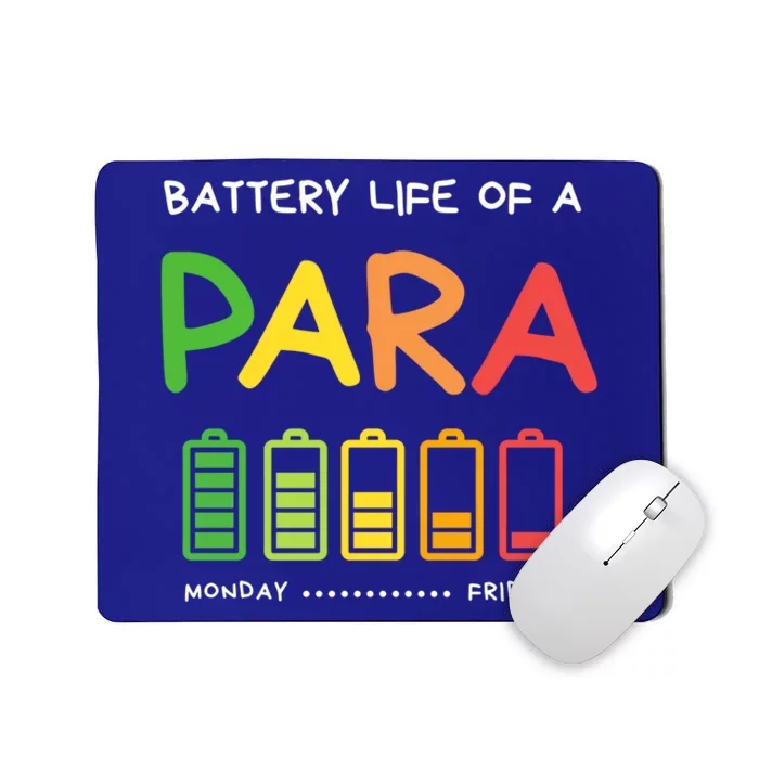 Funny Battery Life Of A Para Professional Teacher School Cool Gift Mousepad