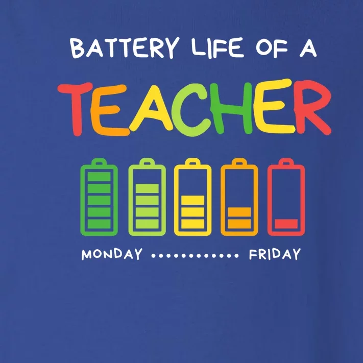 Funny Battery Life Of A Teacher Appreciati To School Gift Toddler Long Sleeve Shirt