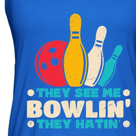 Funny Bowling Lover For Bowler Ladies Essential Flowy Tank