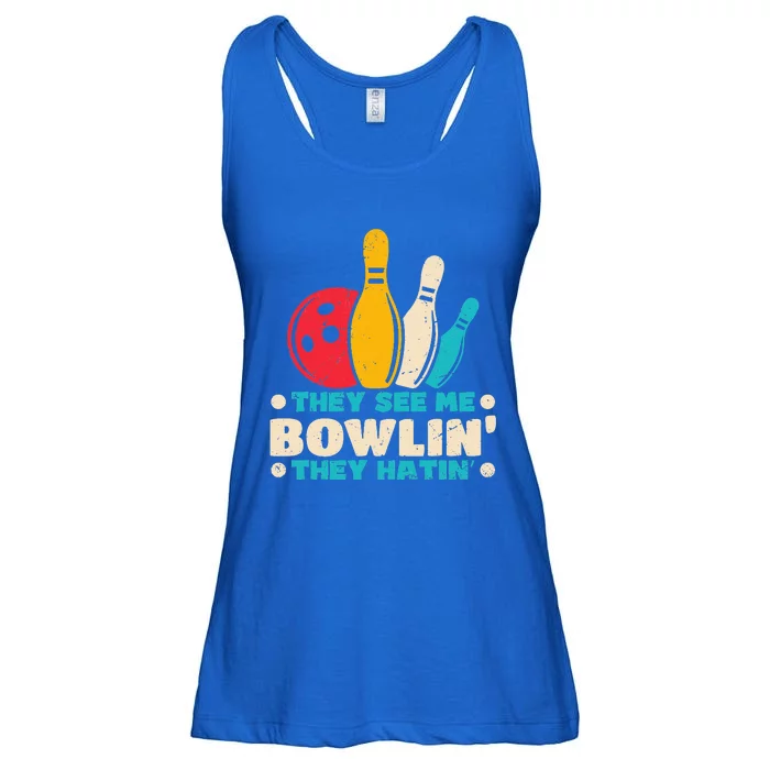 Funny Bowling Lover For Bowler Ladies Essential Flowy Tank