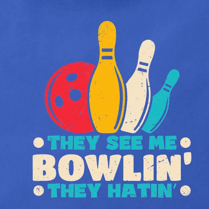 Funny Bowling Lover For Bowler Zip Tote Bag