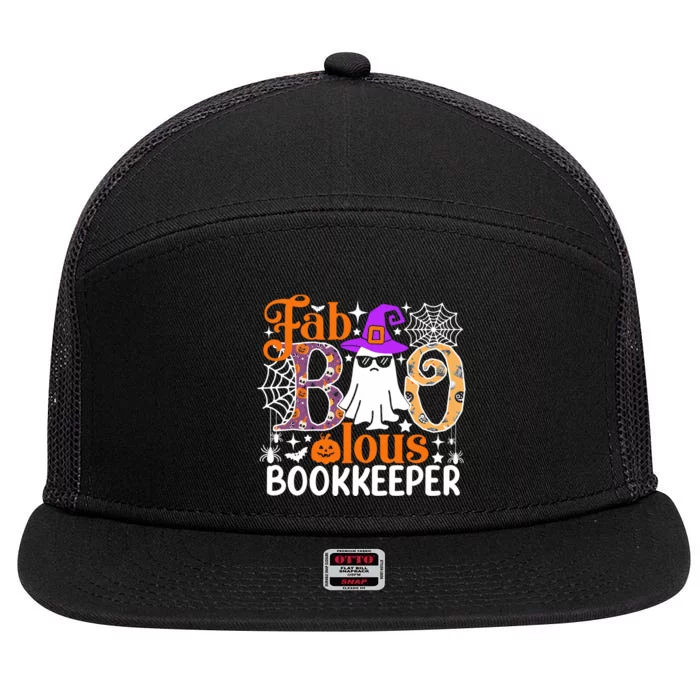 Fab Boo Lous Bookkeeper Funny Halloween Costume 7 Panel Mesh Trucker Snapback Hat