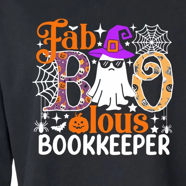 Fab Boo Lous Bookkeeper Funny Halloween Costume Cropped Pullover Crew