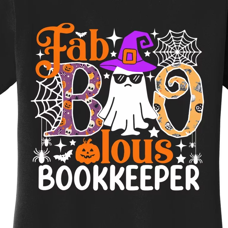 Fab Boo Lous Bookkeeper Funny Halloween Costume Women's T-Shirt