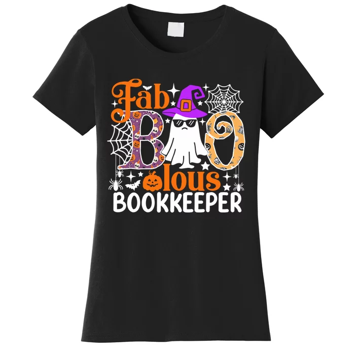 Fab Boo Lous Bookkeeper Funny Halloween Costume Women's T-Shirt