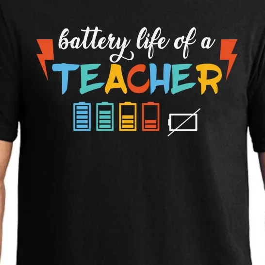 Funny Battery Life Of A Teacher Teacher Gift Pajama Set