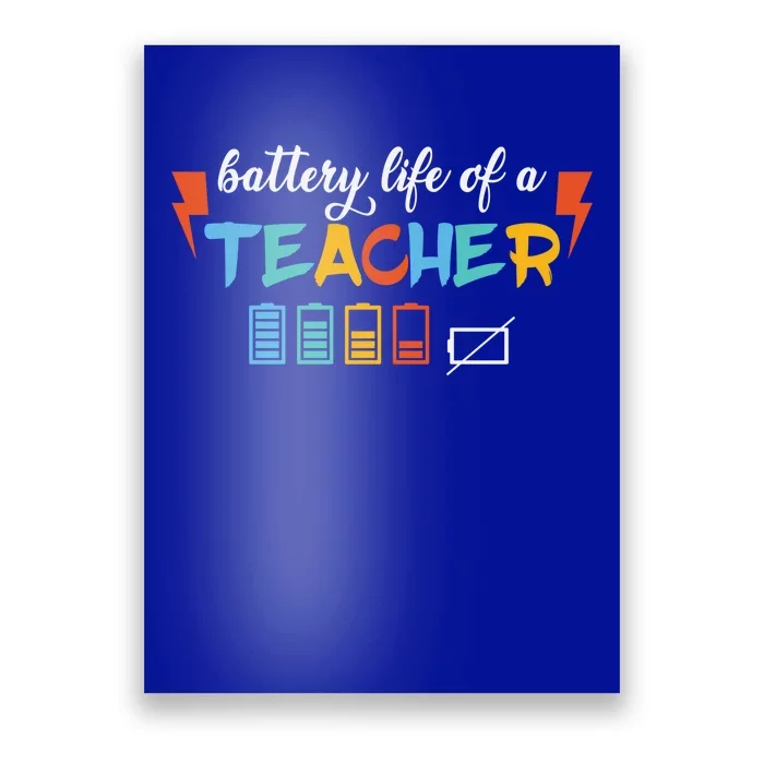 Funny Battery Life Of A Teacher Teacher Gift Poster