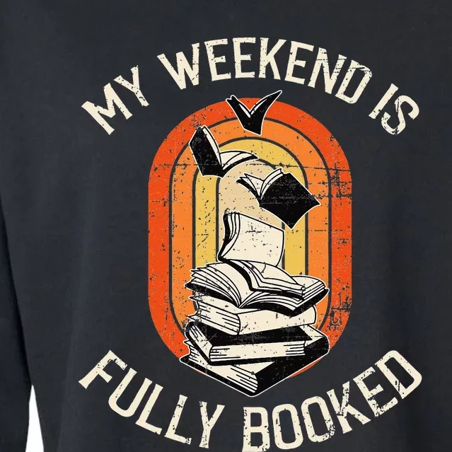 Funny Book Lover Retro Reading Lover Cropped Pullover Crew