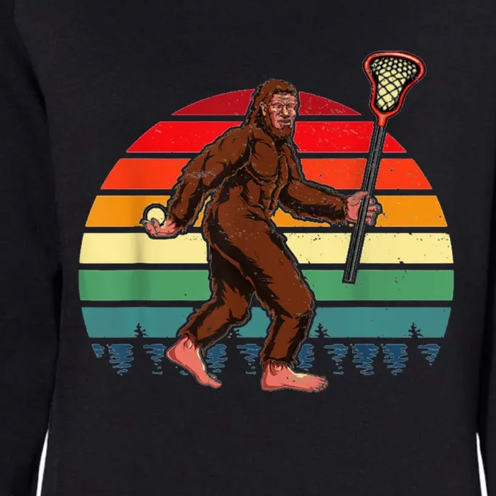 Funny Bigfoot Lacrosse Lax Sasquatch Lacrosse Team Player Womens California Wash Sweatshirt