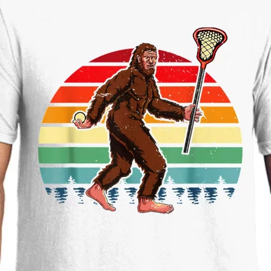 Funny Bigfoot Lacrosse Lax Sasquatch Lacrosse Team Player Pajama Set