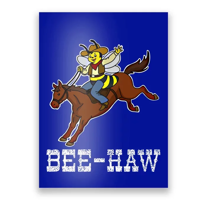 Funny Bee Lover Cow Horse Rodeo Gift Poster