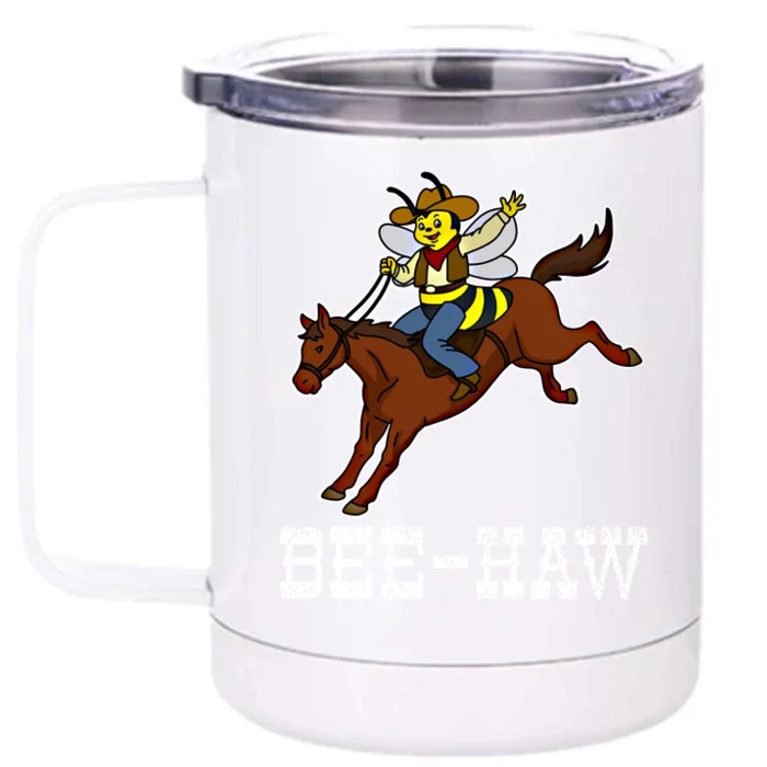 Funny Bee Lover Cow Horse Rodeo Gift Front & Back 12oz Stainless Steel Tumbler Cup