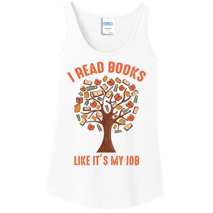 Funny Book Lover I Read Books Ladies Essential Tank