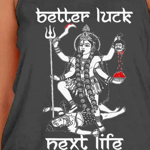 Funny Better Luck Next Life Women's Knotted Racerback Tank